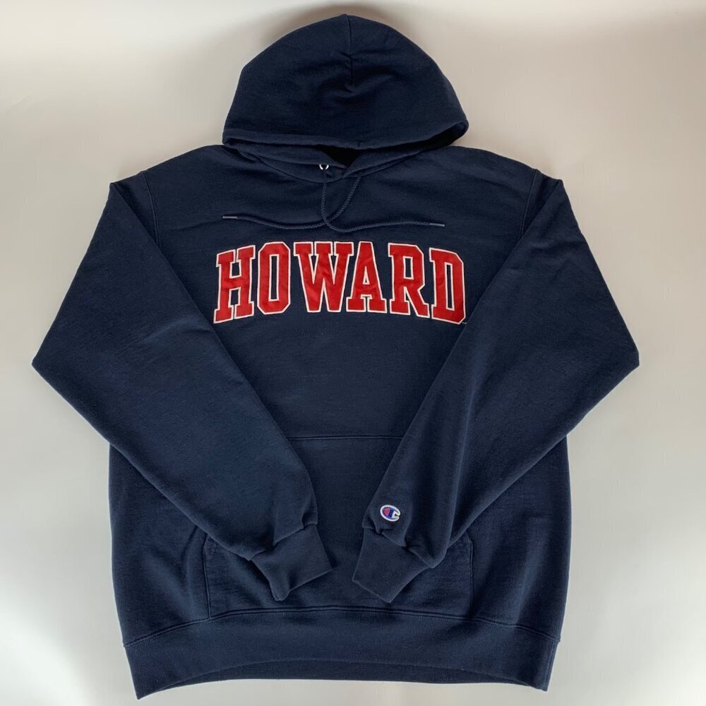Howard Bison NCAA Navy Blue Champion Pullover Hoodie Mens Large
